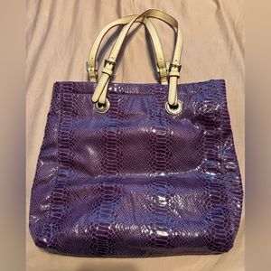 Purple snakeskin looking purse